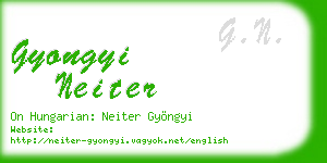 gyongyi neiter business card
